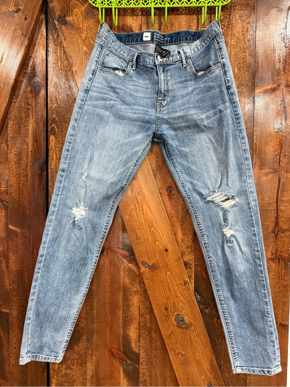 Mossimo Supply Co. Light Blue Distressed Skinny Jeans